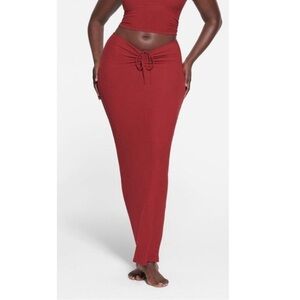 SKIMS Red Maxi Skirt